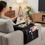 6-Pocket Couch Armrest Caddy – Remote Control & Storage Organizer