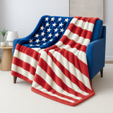 Ultra-Soft Cozy Patriotic American Flag Throw Blanket – Micro Plush, 50" x 70"