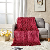 Ultra-Soft Lightweight All-Season Embossed Microplush Blanket for Bed & Couch