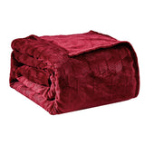 Ultra-Soft Lightweight All-Season Embossed Microplush Blanket for Bed & Couch