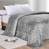 Ultra-Soft Lightweight All-Season Embossed Microplush Blanket for Bed & Couch