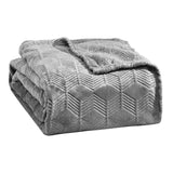 Ultra-Soft Lightweight All-Season Embossed Microplush Blanket for Bed & Couch