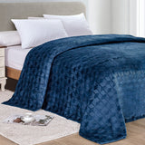 Ultra-Soft Lightweight All-Season Embossed Microplush Blanket for Bed & Couch
