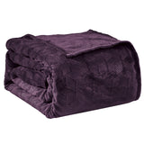 Ultra-Soft Lightweight All-Season Embossed Microplush Blanket for Bed & Couch