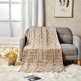 Ultra-Soft Lightweight All-Season Embossed Microplush Blanket for Bed & Couch