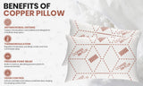 2-Pack: Copper Infused Memory Foam Pillows - - Back, Stomach, Side Sleeper