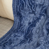 Ultra-Soft Microplush Throw Blanket w/ Embossed Scroll Design – 50" x 60"