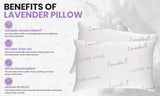 2-Pack: Soothing Lavender Infused Zen Memory Foam Cooling Pillows with Neck, Shoulder and Back Support - Relaxing for Side, Back, Stomach Sleepers