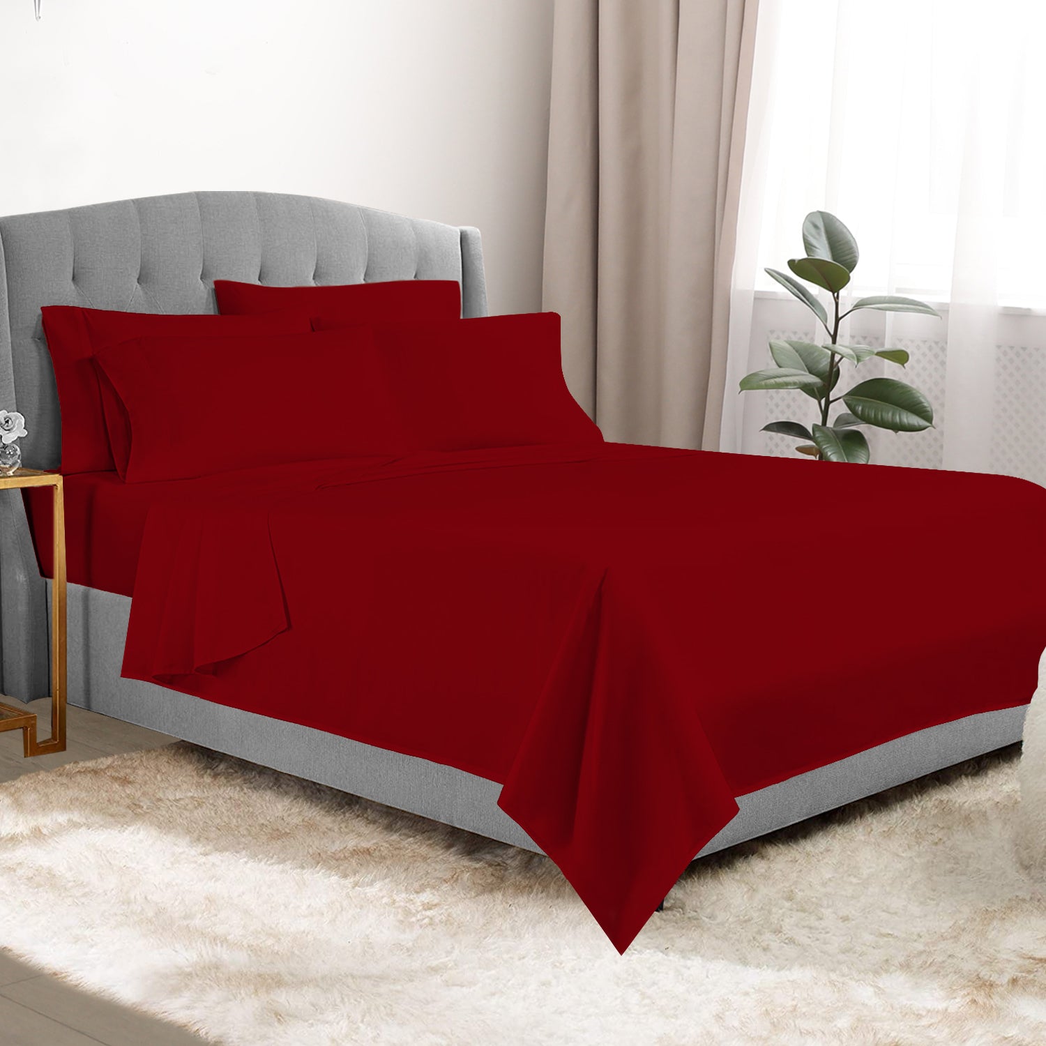 6-Piece Deep Pocket Premium Bed Sheet Set - Dark Colors