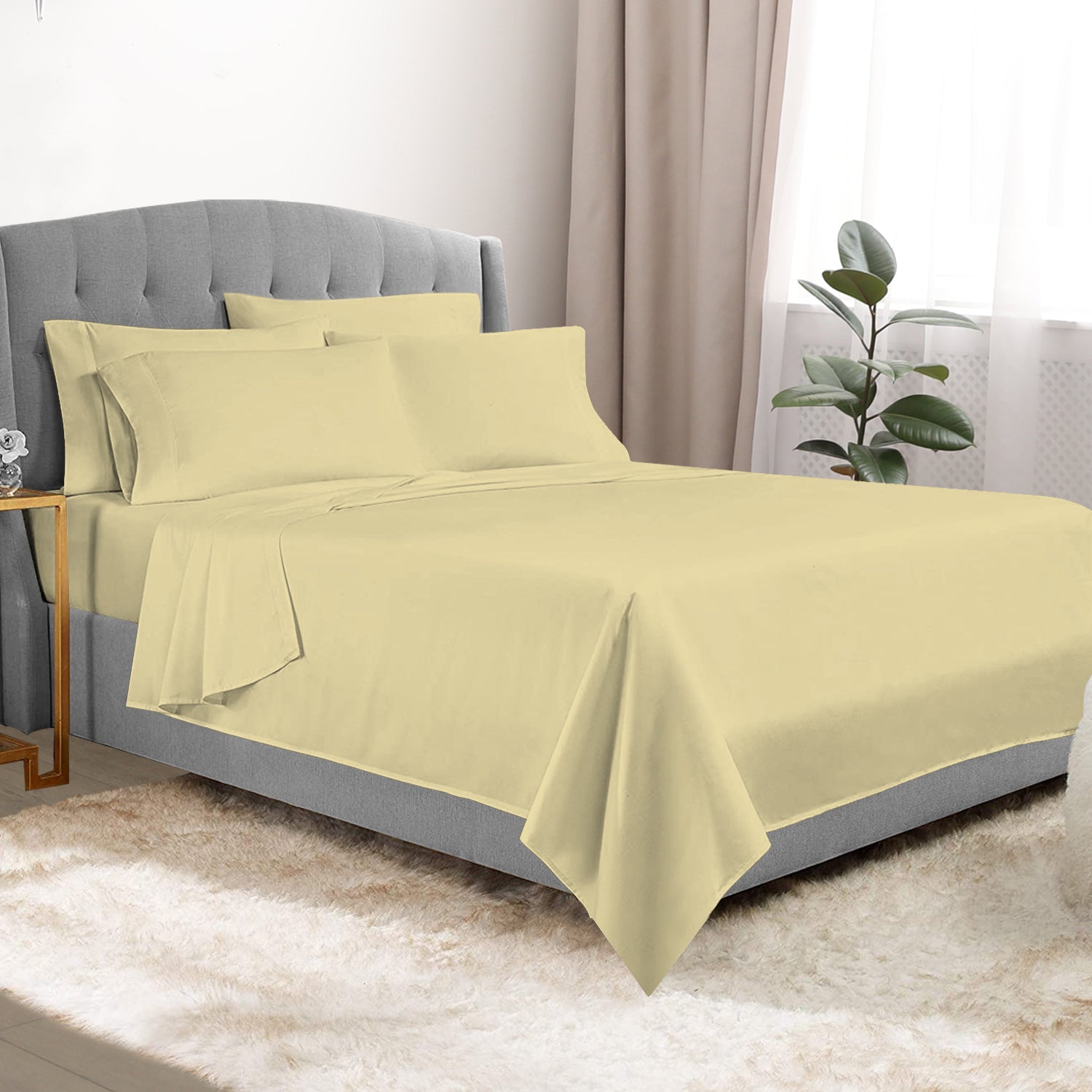 6-Piece Deep Pocket Premium Bed Sheet Set - Everyday Colors