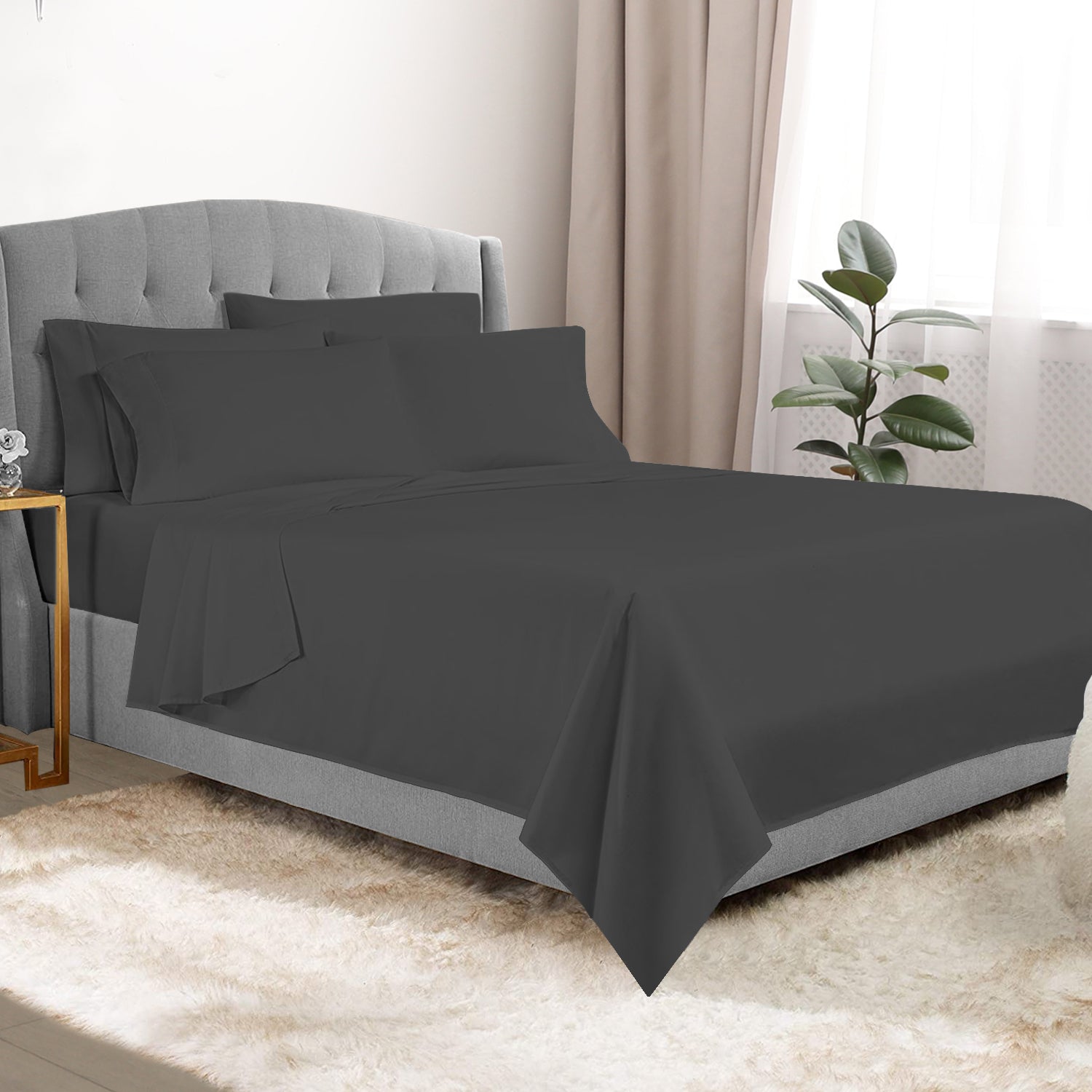 6-Piece Deep Pocket Premium Bed Sheet Set - Everyday Colors