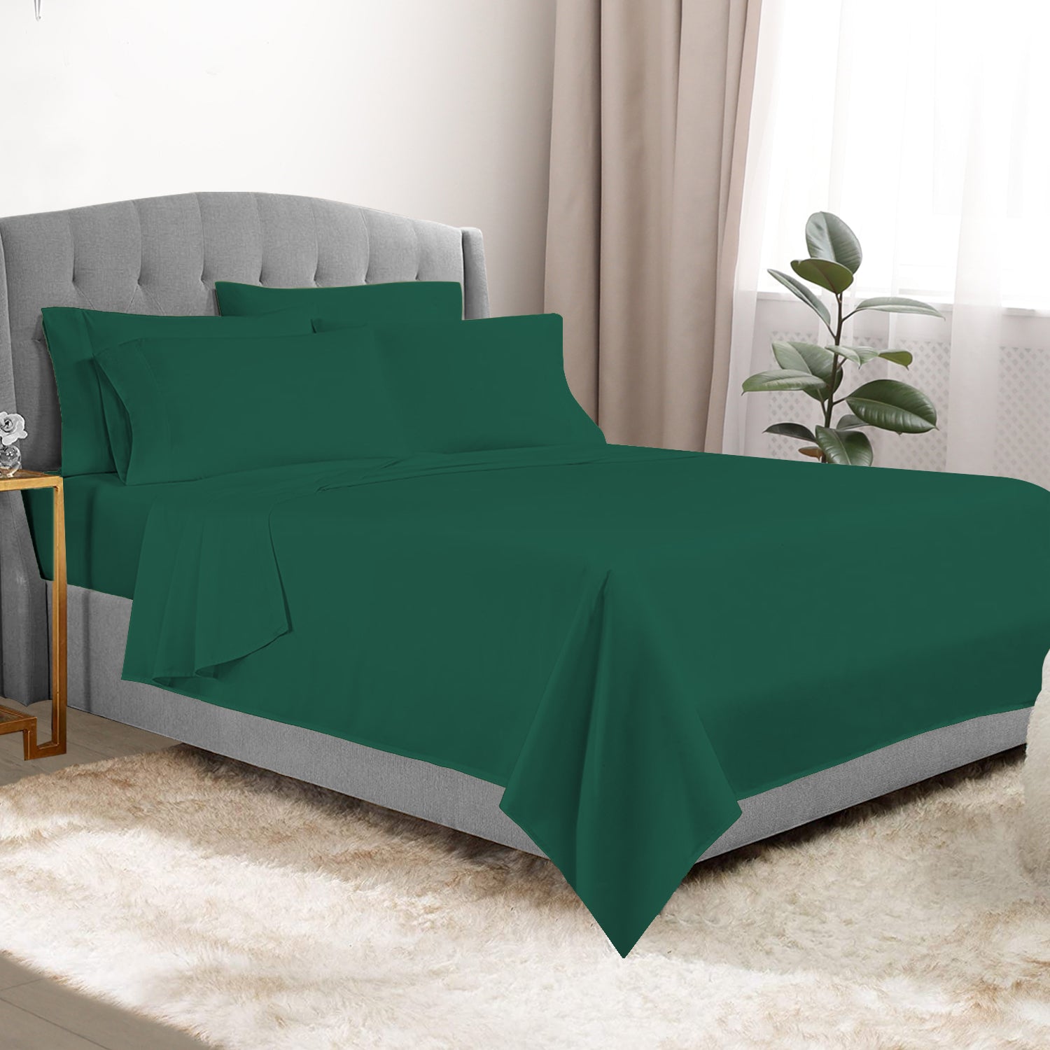 6-Piece Deep Pocket Premium Bed Sheet Set - Dark Colors