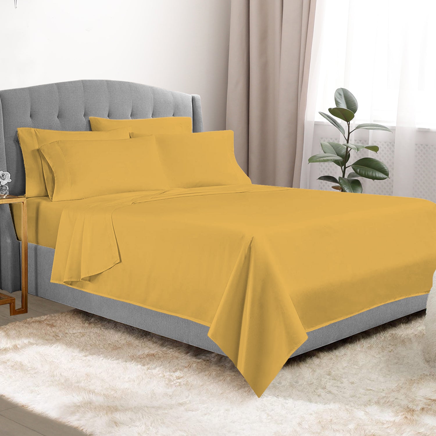 6-Piece Deep Pocket Premium Bed Sheet Set - Everyday Colors