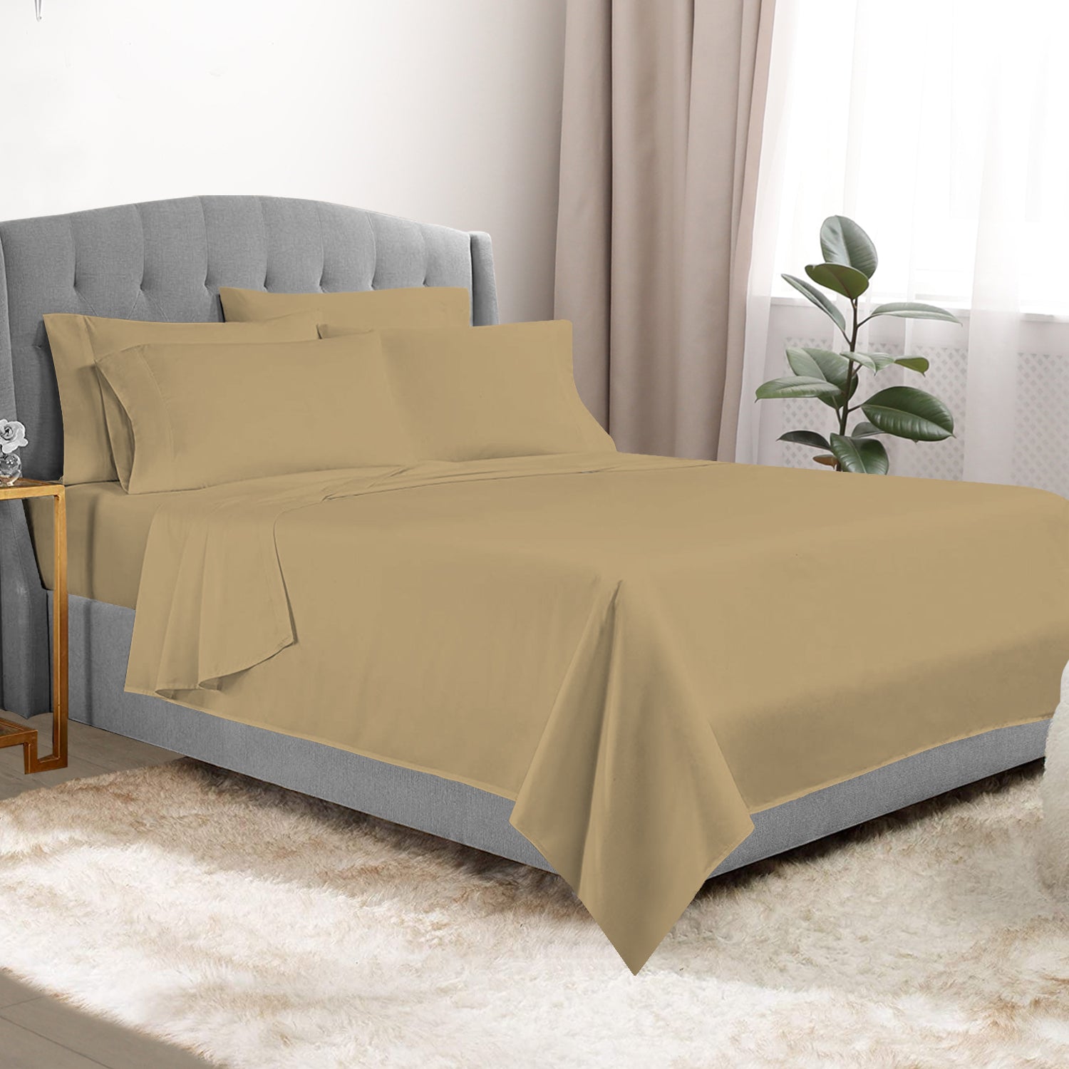 6-Piece Deep Pocket Premium Bed Sheet Set - Everyday Colors