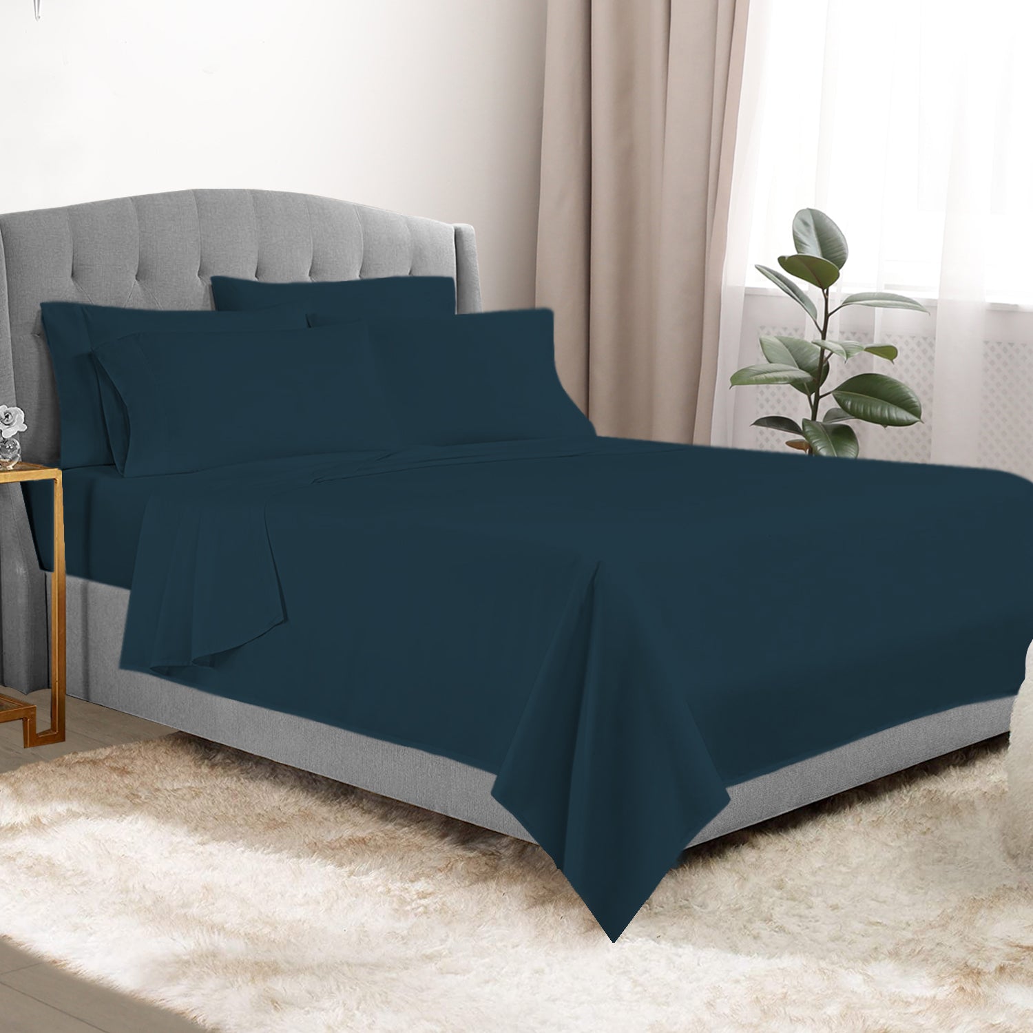 6-Piece Deep Pocket Premium Bed Sheet Set - Dark Colors