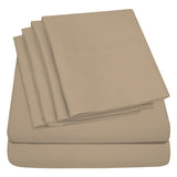 Lightweight Microfiber Bed Sheet Set – 6-Piece Ultra-Soft, Wrinkle-Free Bedding – Deep Pocket Sheets with Pillowcases – Full, Queen, King, California King