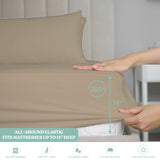 Lightweight Microfiber Bed Sheet Set – 6-Piece Ultra-Soft, Wrinkle-Free Bedding – Deep Pocket Sheets with Pillowcases – Full, Queen, King, California King
