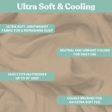 Lightweight Microfiber Bed Sheet Set – 6-Piece Ultra-Soft, Wrinkle-Free Bedding – Deep Pocket Sheets with Pillowcases – Full, Queen, King, California King