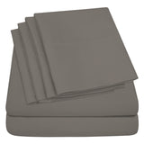 Lightweight Microfiber Bed Sheet Set – 6-Piece Ultra-Soft, Wrinkle-Free Bedding – Deep Pocket Sheets with Pillowcases – Full, Queen, King, California King
