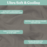 Lightweight Microfiber Bed Sheet Set – 6-Piece Ultra-Soft, Wrinkle-Free Bedding – Deep Pocket Sheets with Pillowcases – Full, Queen, King, California King
