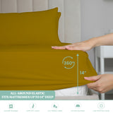 Lightweight Microfiber Bed Sheet Set – 6-Piece Ultra-Soft, Wrinkle-Free Bedding – Deep Pocket Sheets with Pillowcases – Full, Queen, King, California King