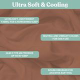Lightweight Microfiber Bed Sheet Set – 6-Piece Ultra-Soft, Wrinkle-Free Bedding – Deep Pocket Sheets with Pillowcases – Full, Queen, King, California King