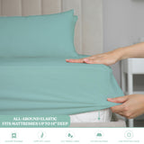 Lightweight Microfiber Bed Sheet Set – 6-Piece Ultra-Soft, Wrinkle-Free Bedding – Deep Pocket Sheets with Pillowcases – Full, Queen, King, California King