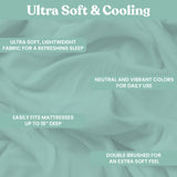 Lightweight Microfiber Bed Sheet Set – 6-Piece Ultra-Soft, Wrinkle-Free Bedding – Deep Pocket Sheets with Pillowcases – Full, Queen, King, California King