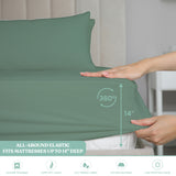 Lightweight Microfiber Bed Sheet Set – 6-Piece Ultra-Soft, Wrinkle-Free Bedding – Deep Pocket Sheets with Pillowcases – Full, Queen, King, California King