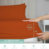 Lightweight Microfiber Bed Sheet Set – 6-Piece Ultra-Soft, Wrinkle-Free Bedding – Deep Pocket Sheets with Pillowcases – Full, Queen, King, California King