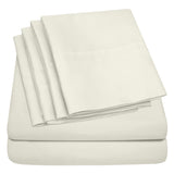 Lightweight Microfiber Bed Sheet Set – 6-Piece Ultra-Soft, Wrinkle-Free Bedding – Deep Pocket Sheets with Pillowcases – Full, Queen, King, California King