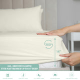Lightweight Microfiber Bed Sheet Set – 6-Piece Ultra-Soft, Wrinkle-Free Bedding – Deep Pocket Sheets with Pillowcases – Full, Queen, King, California King