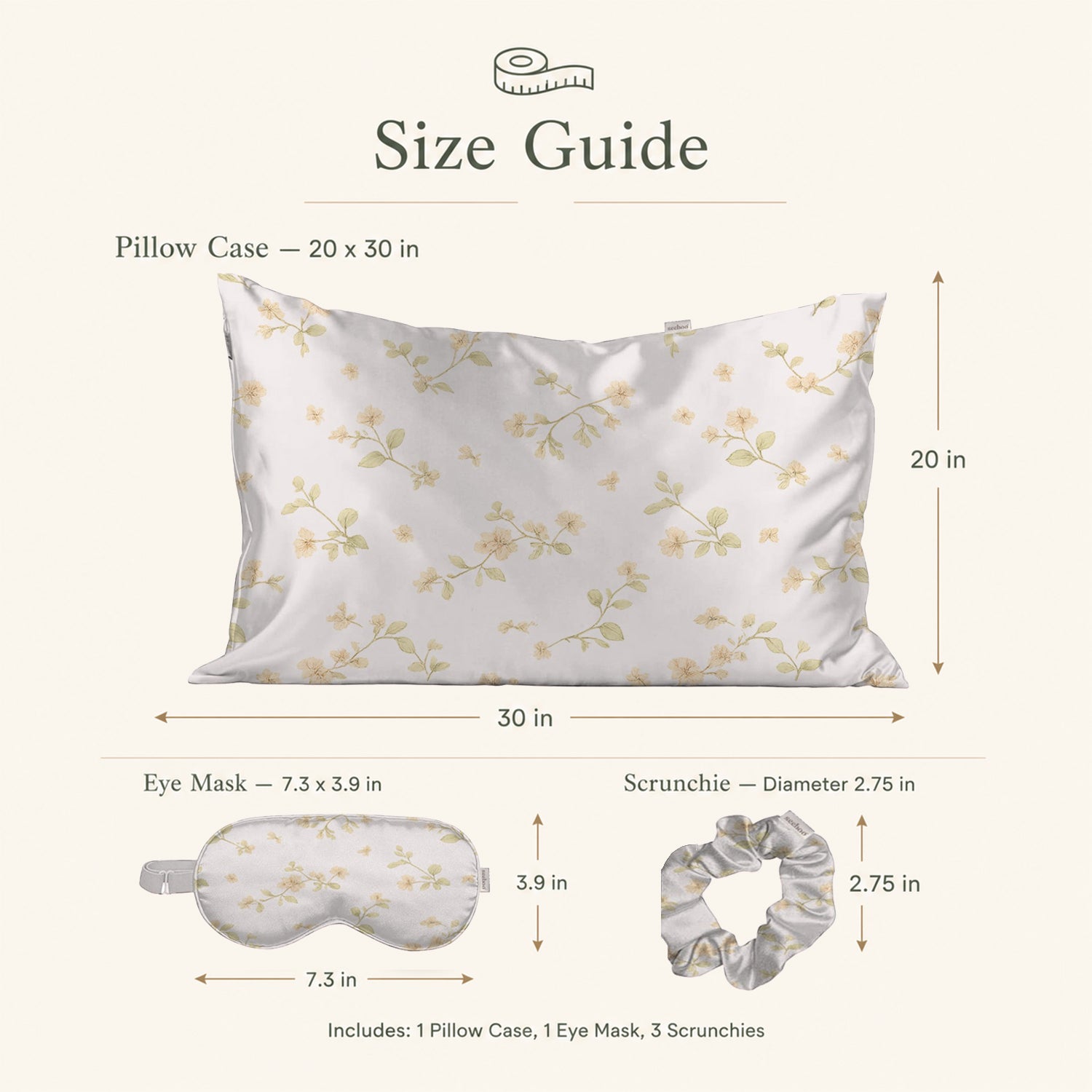 Silky Satin Cozy Comfortable Sleep Set (5-Piece) for Ultimate Relaxation