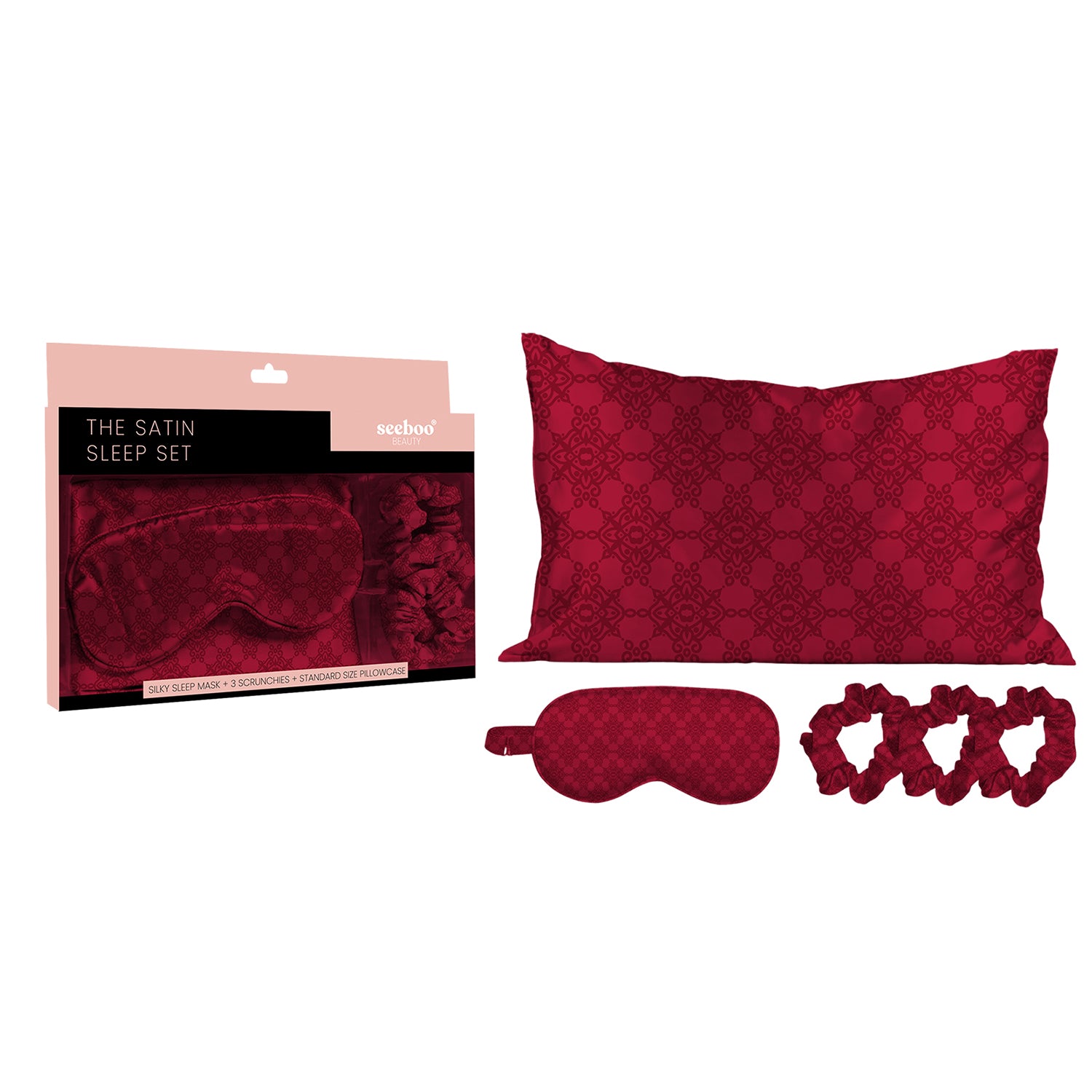 Silky Satin Cozy Comfortable Sleep Set (5-Piece) for Ultimate Relaxation