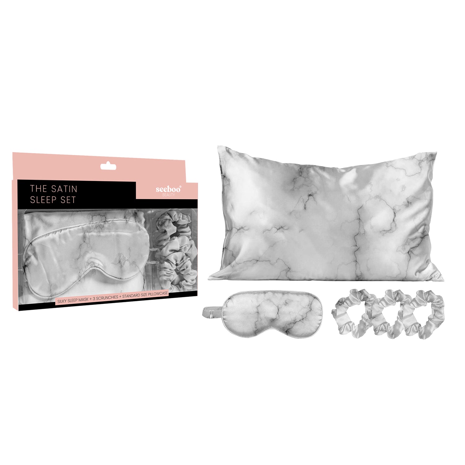 Silky Satin Cozy Comfortable Sleep Set (5-Piece) for Ultimate Relaxation