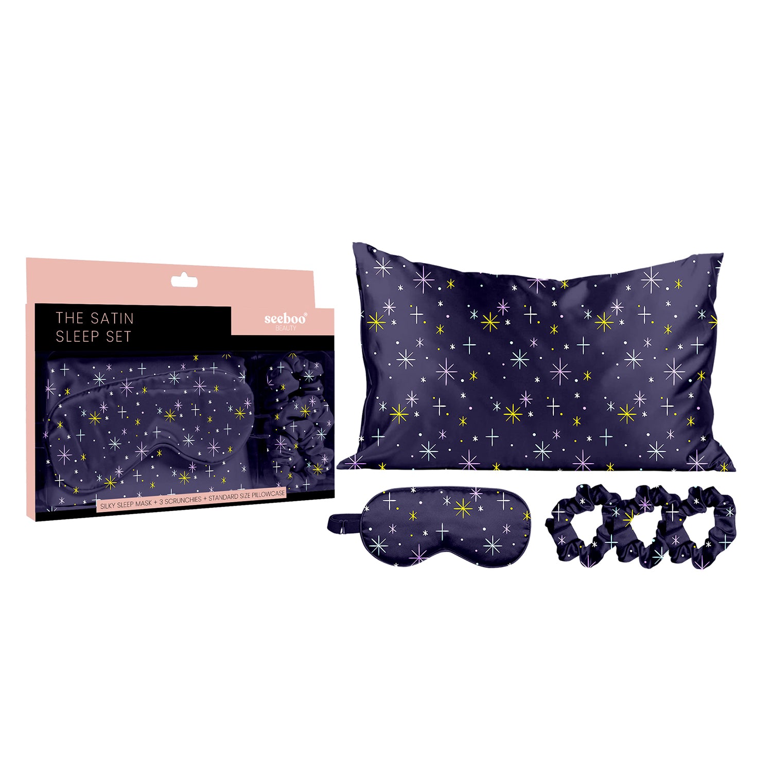 Silky Satin Cozy Comfortable Sleep Set (5-Piece) for Ultimate Relaxation