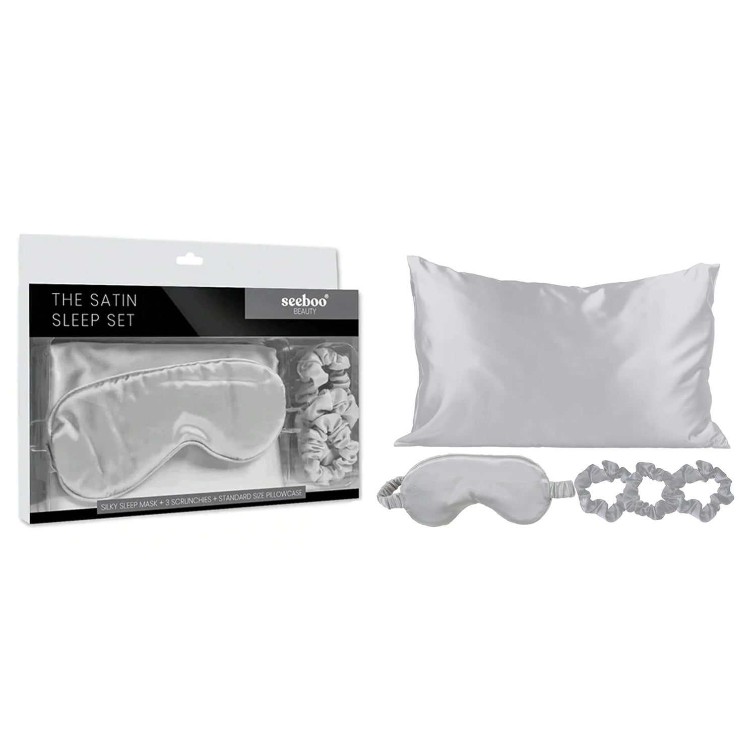 Silky Satin Cozy Comfortable Sleep Set (5-Piece) for Ultimate Relaxation