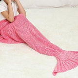 Knitted Wool Mermaid Tail Blanket For Kids