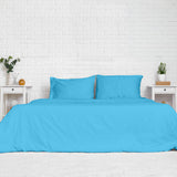 3-Piece: Super Soft Solid Color Duvet Cover with Pillowcases - Queen Size