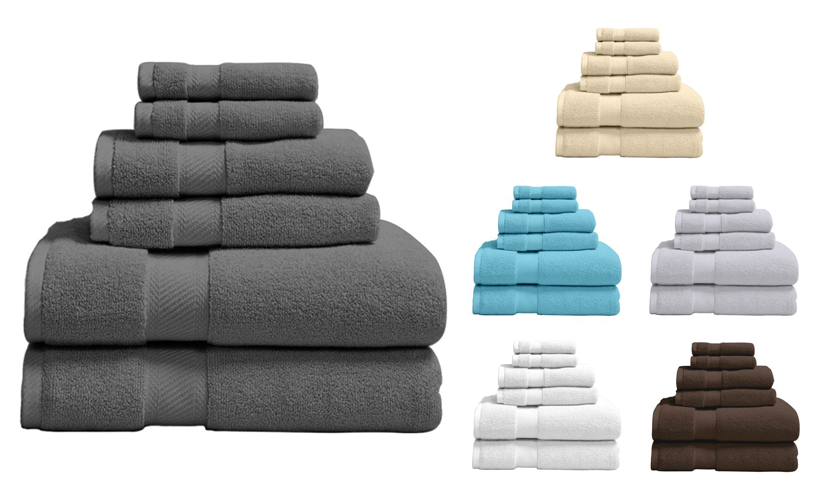 Luxury Cotton Bathroom Towel Set